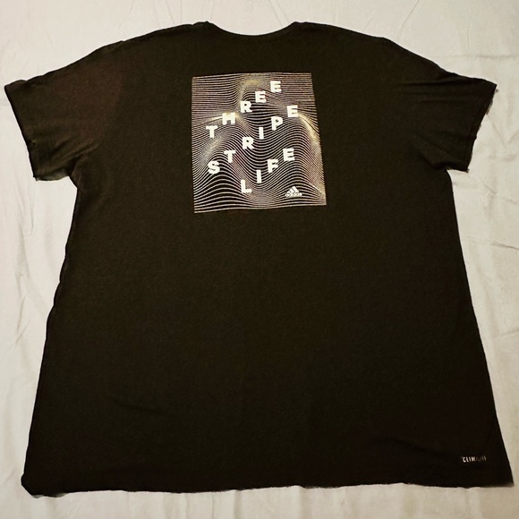 Adidas three stripe life The Go-To Performance Tee men’s t-shirt black 2xl - Picture 2 of 9